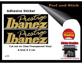Ibanez Guitar Adhesive Sticker v25
